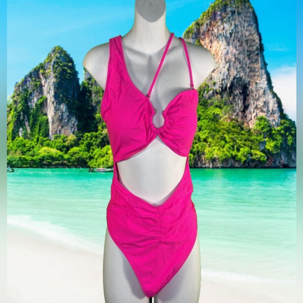 Sexy Pink one piece bikini XL